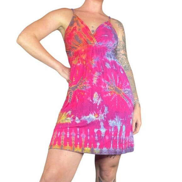 Dresses & Skirts - Rainbow Tie Dye Boho Mini Dress